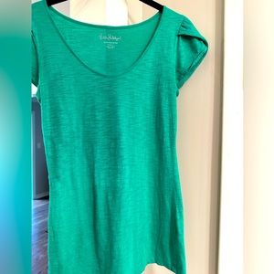 Lilly Pulitzer women’s green shirt top XS short sleeve